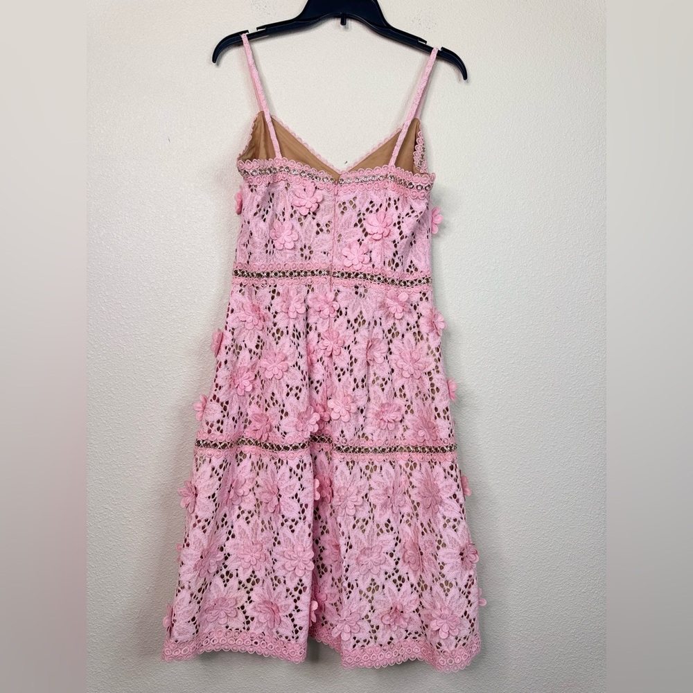 MICHAEL Michael Kors Pink Lace Floral A-Line Dress - Picture 7 of 9